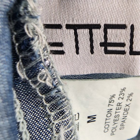 Women's Dark Blue Button Up Cotton Long Sleeve Lightweight Denim Shirt Size M - Picture 9 of 9